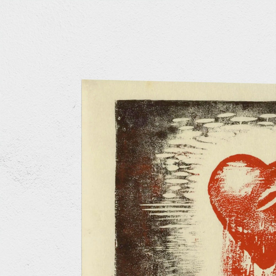 The Heart — unframed, corner detail