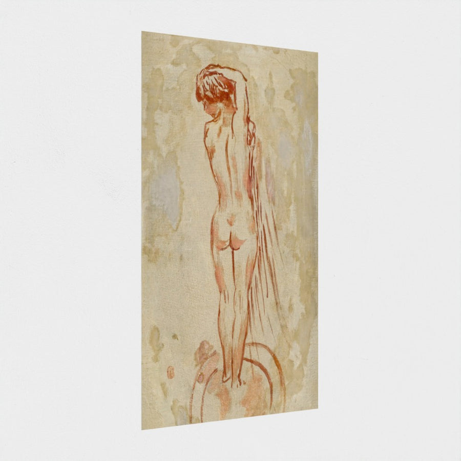 Back nude — unframed, at an angle
