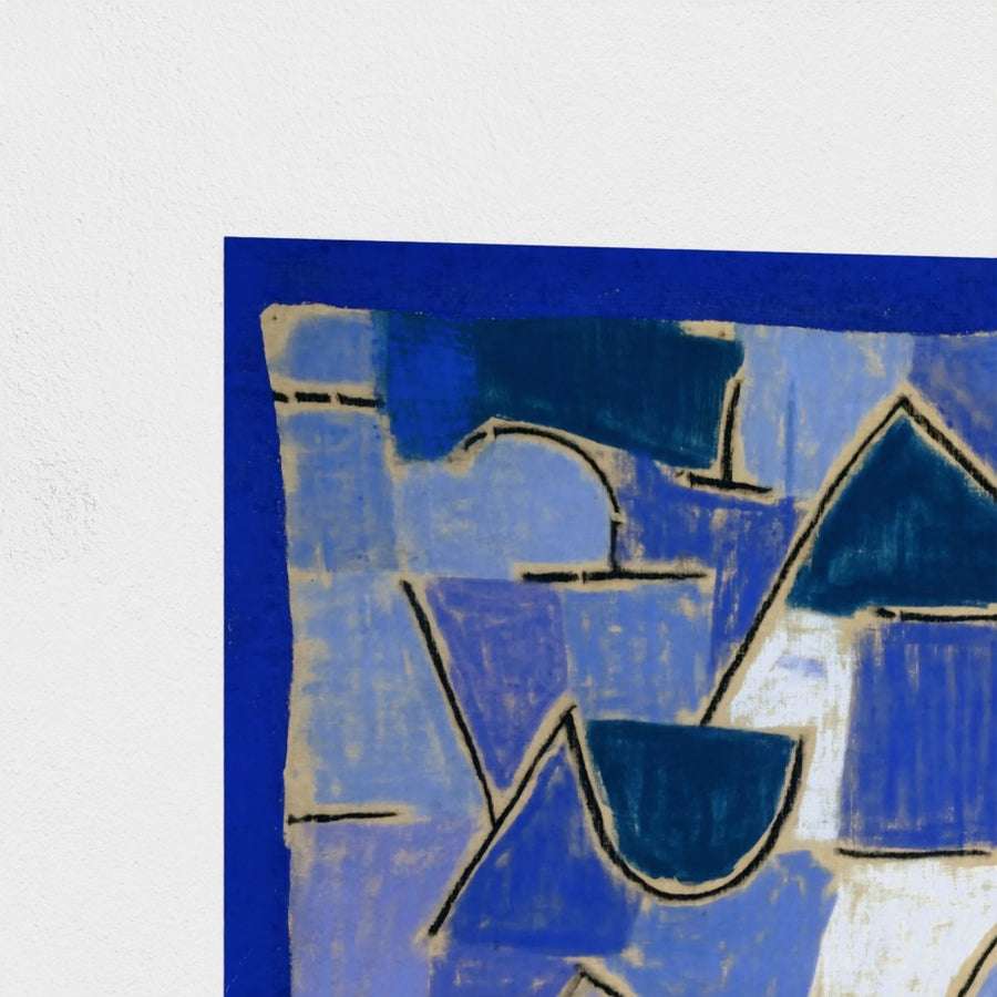 Blue night — unframed, corner detail