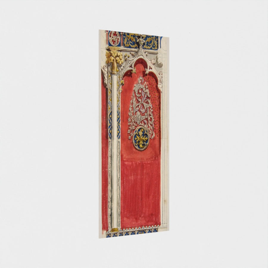 Design for the decoration of a gothic niche — unframed, at an angle