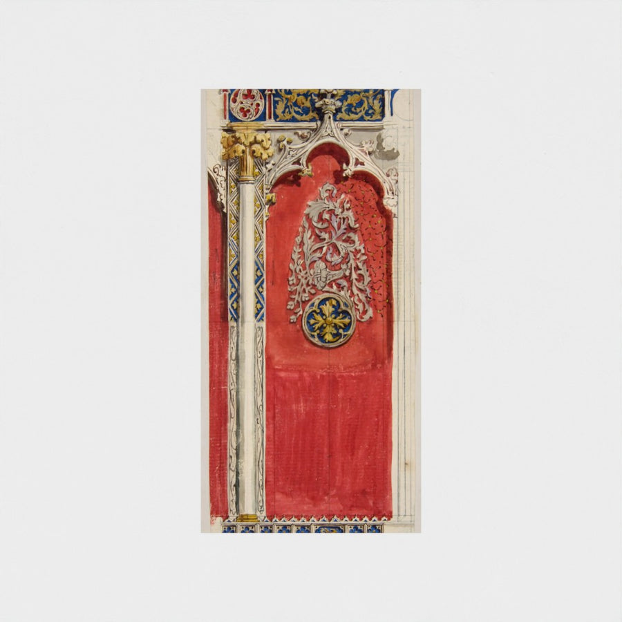 Design for the decoration of a gothic niche — unframed, front