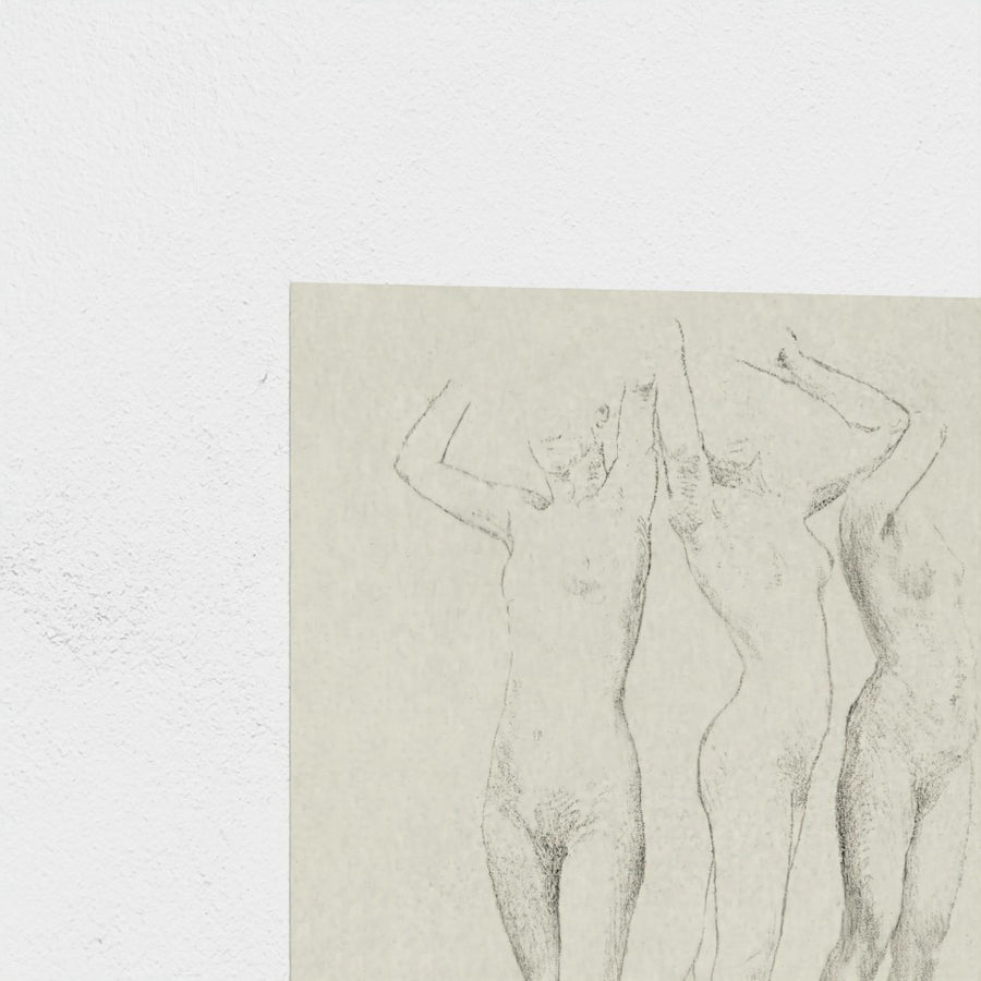 Five nude studies — unframed, corner detail
