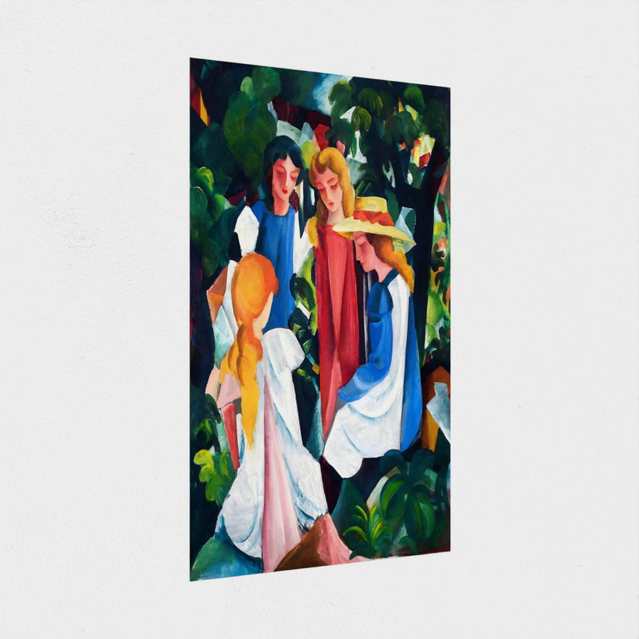 Four Girls — unframed, at an angle