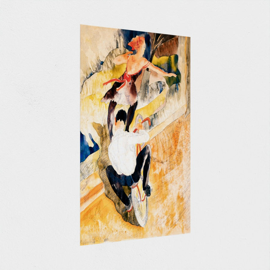 Bicycle Acrobats — unframed, at an angle