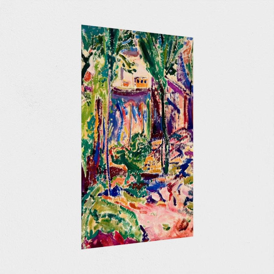 Landscape with House — unframed, at an angle