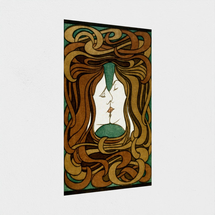 The Kiss — unframed, at an angle