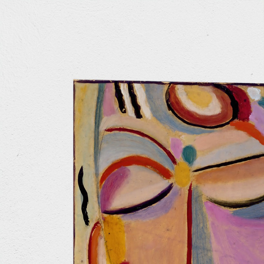 Mystical Head: Meditation — unframed, corner detail