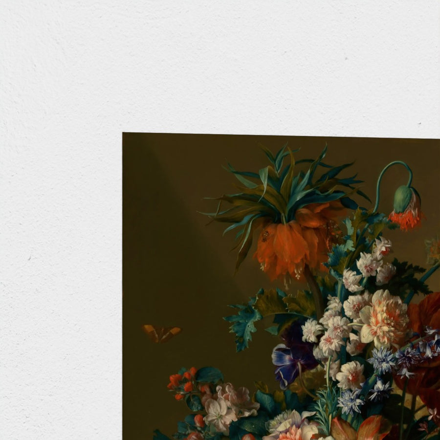 Vase of Flowers — unframed, corner detail