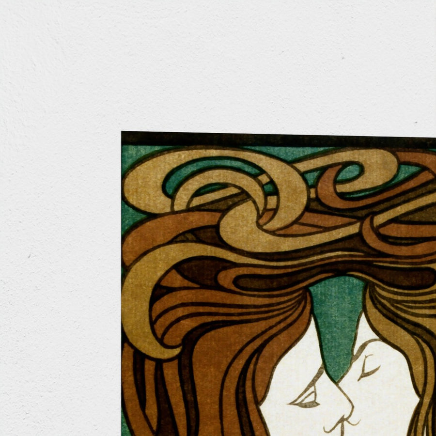 The Kiss — unframed, corner detail