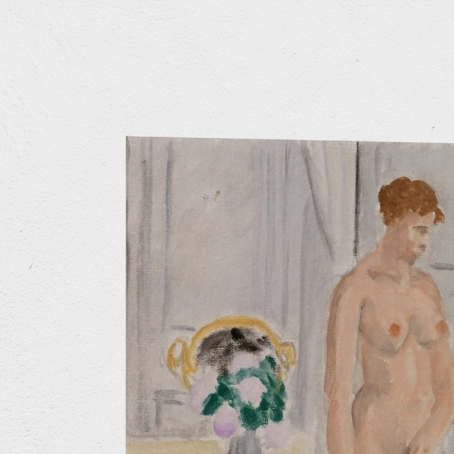 Standing Nude near a Window — unframed, corner detail