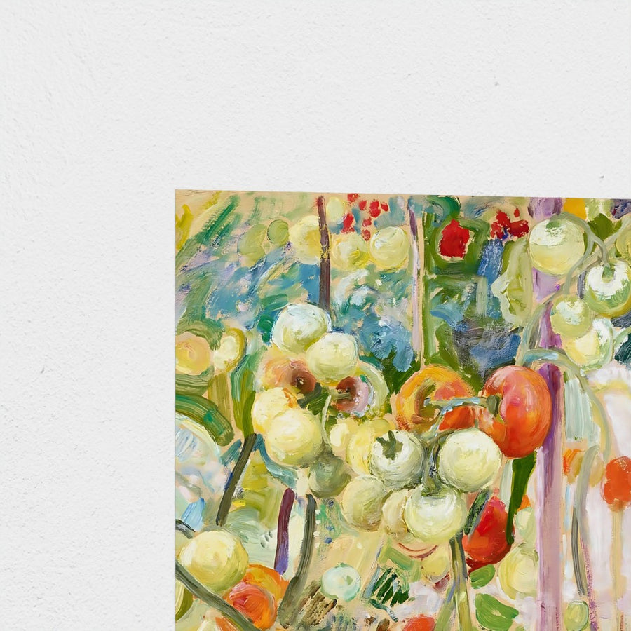 Tomatoes — unframed, corner detail