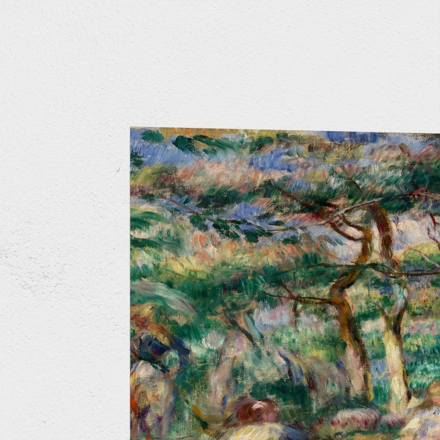 Picnic (Le Déjeuner sur l’herbe) — unframed, corner detail