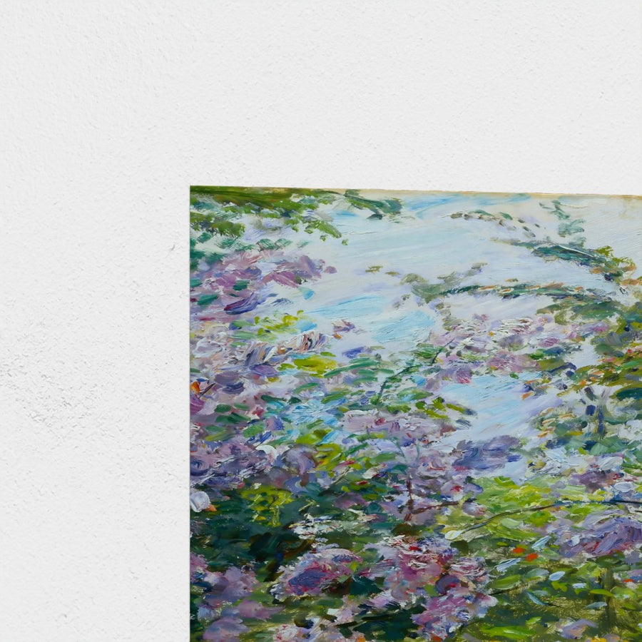 Blossoming Lilac — unframed, corner detail