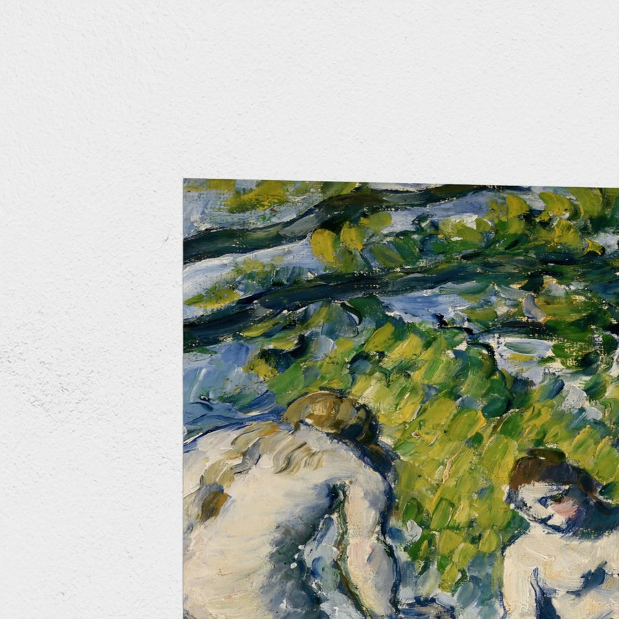 Three Bathers — unframed, corner detail