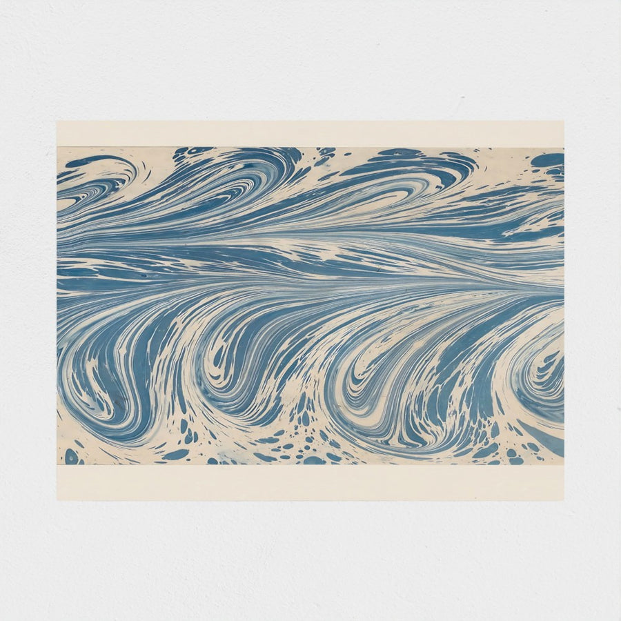 Fountain Marble in Blue — unframed, front