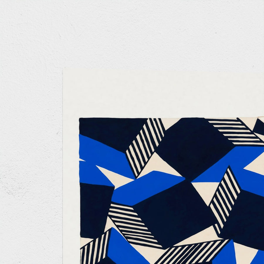 Design for a Silk Fabric I — unframed, corner detail