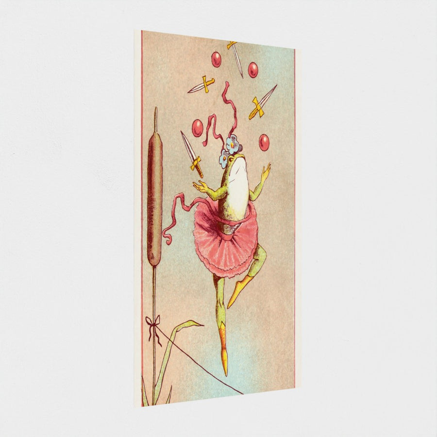 Wheeler & Wilson Sewing Machine Trade Card — unframed, at an angle
