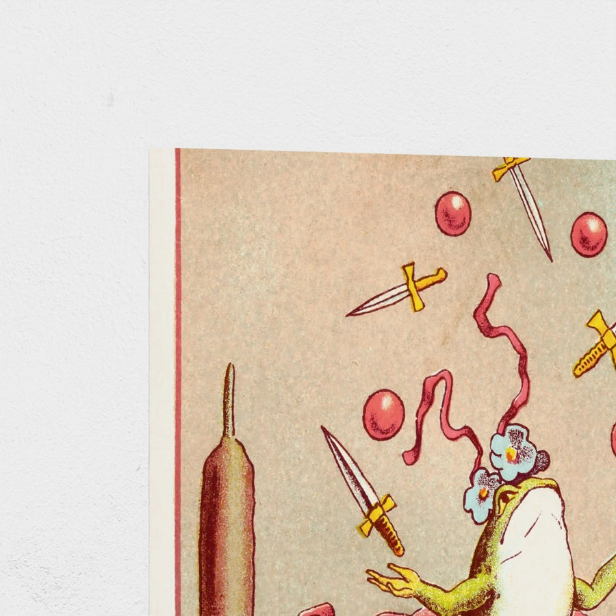 Wheeler & Wilson Sewing Machine Trade Card — unframed, corner detail
