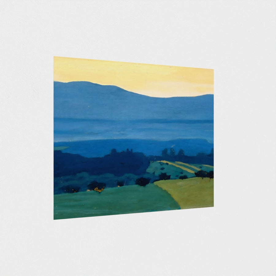 Landscape in the Jura Mountains near Romanel — unframed, at an angle