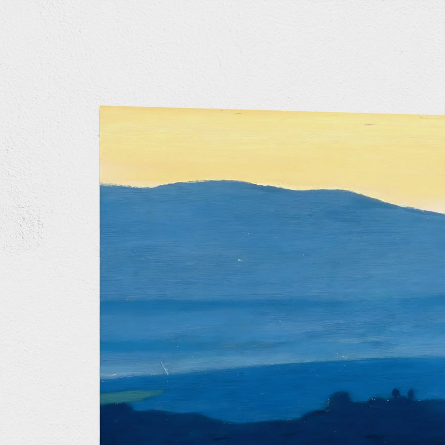 Landscape in the Jura Mountains near Romanel — unframed, corner detail