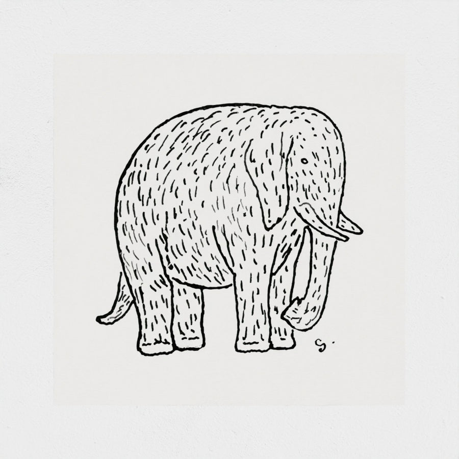 Elephant — unframed, front