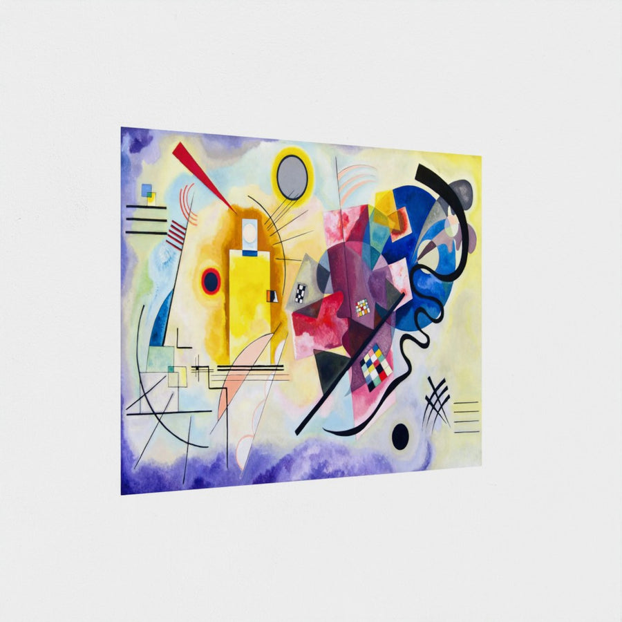 Yellow-Red-Blue — unframed, at an angle