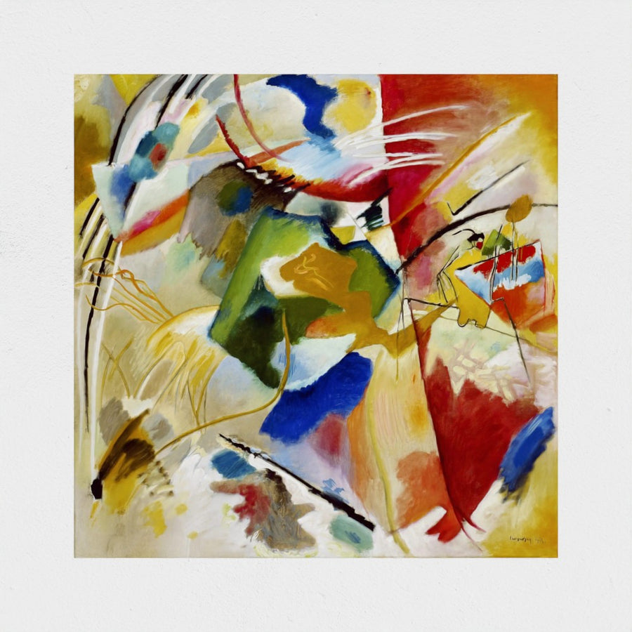 Painting with Green Center — unframed, front