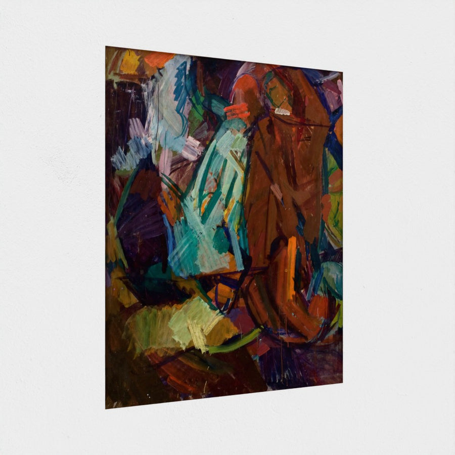 Sketch after Delacroix’s "Dante and Virgil" — unframed, at an angle