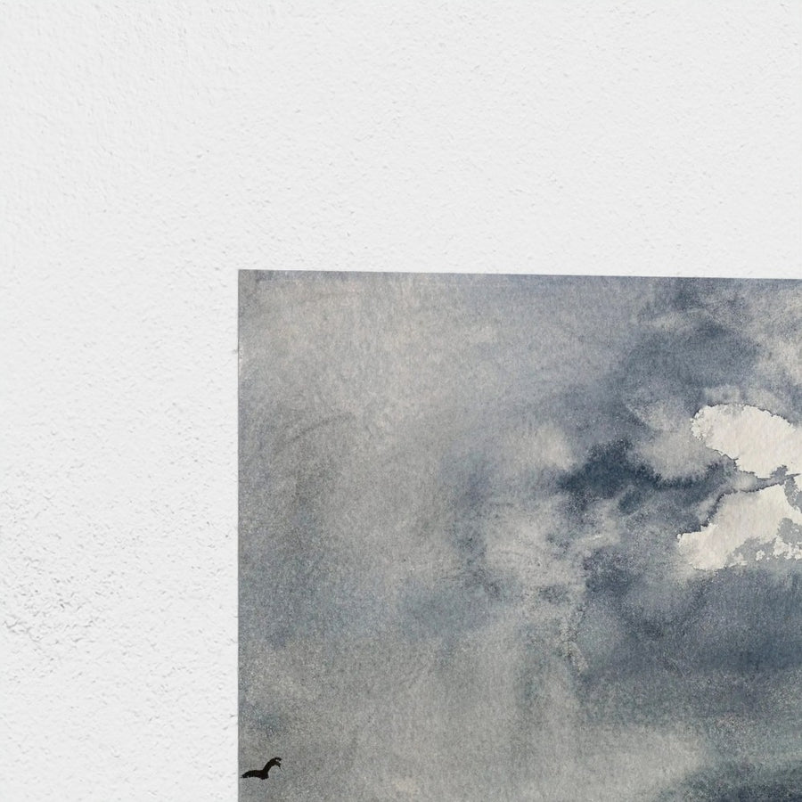 Breaking Storm, Coast of Maine — unframed, corner detail