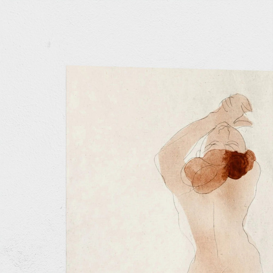 Caresse: moi danc, chéri — unframed, corner detail