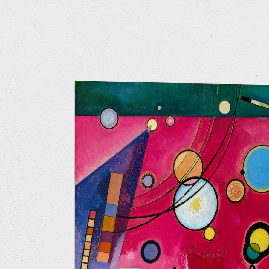 Heavy red — unframed, corner detail