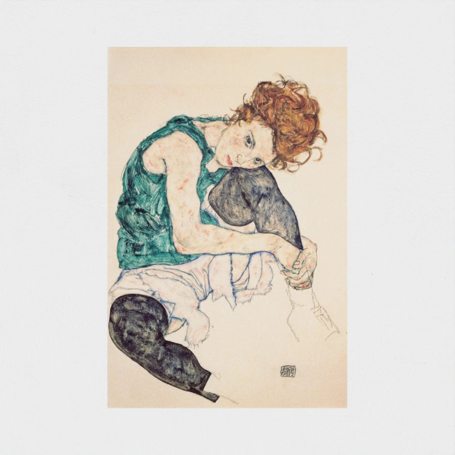 Seated Woman with Bent Knees — unframed, front