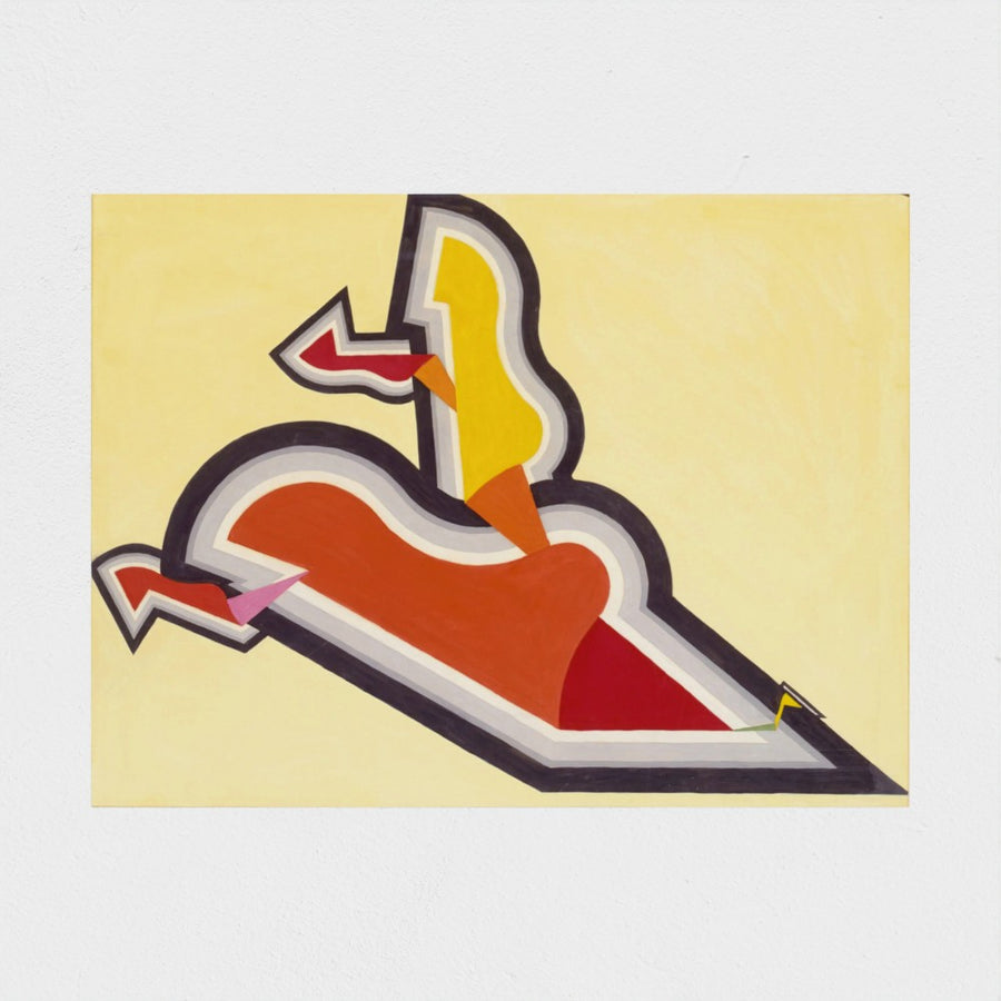 Study in Rhythm: Red and Gold — unframed, front