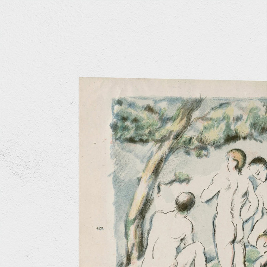Small Bathers — unframed, corner detail