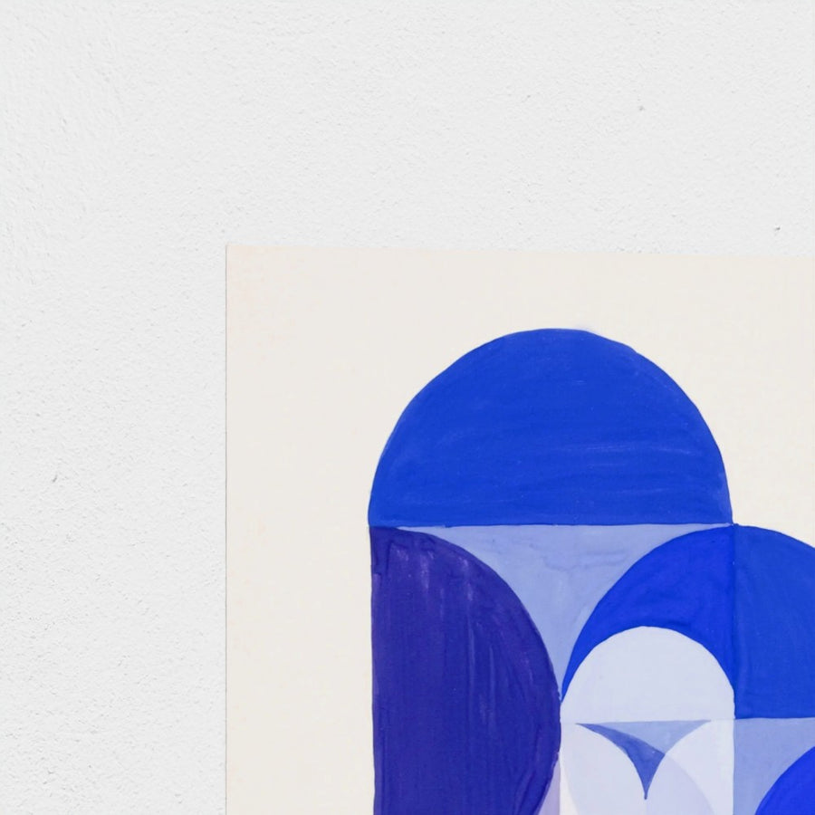Key Blue (from the Mathematical Basis of the Arts) — unframed, corner detail