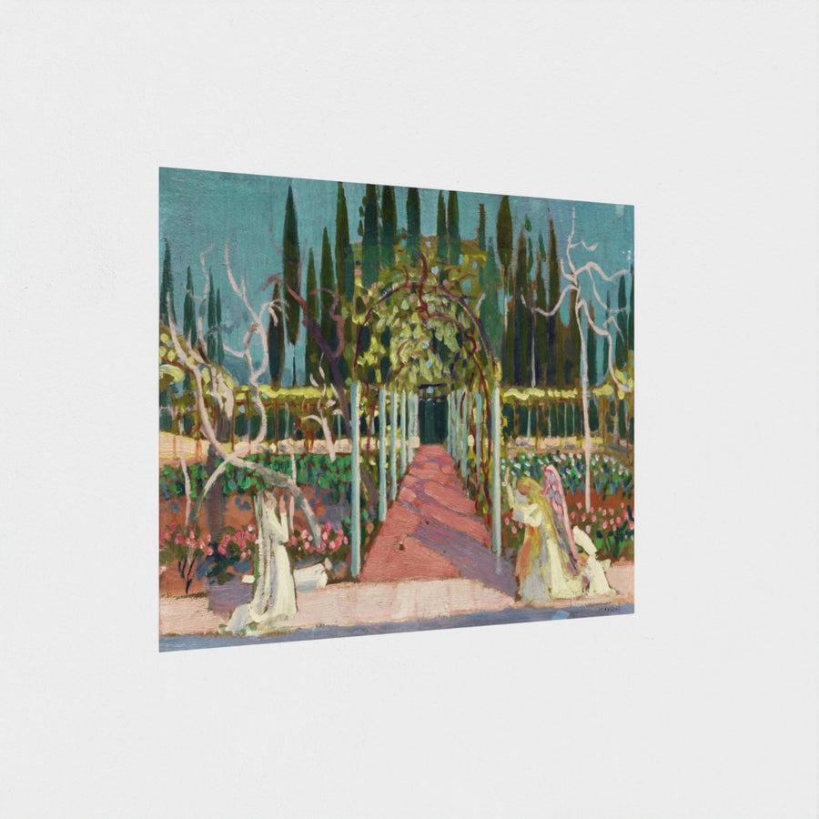 Annunciation — unframed, at an angle