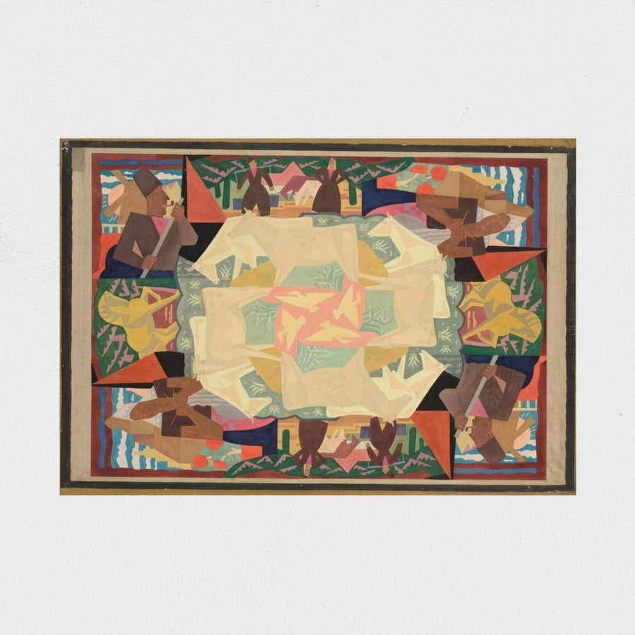 Tapijtontwerp motief "Holland" (ontwerp) — unframed, front