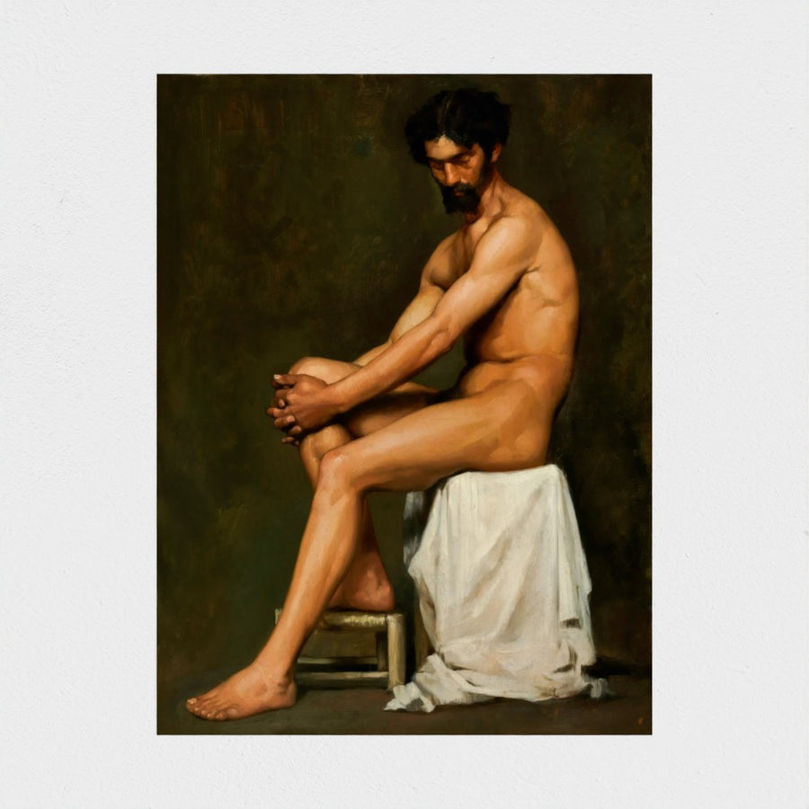 Seated Man, Academy Study — unframed, front
