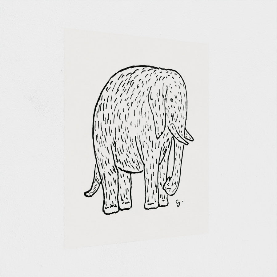 Elephant — unframed, at an angle