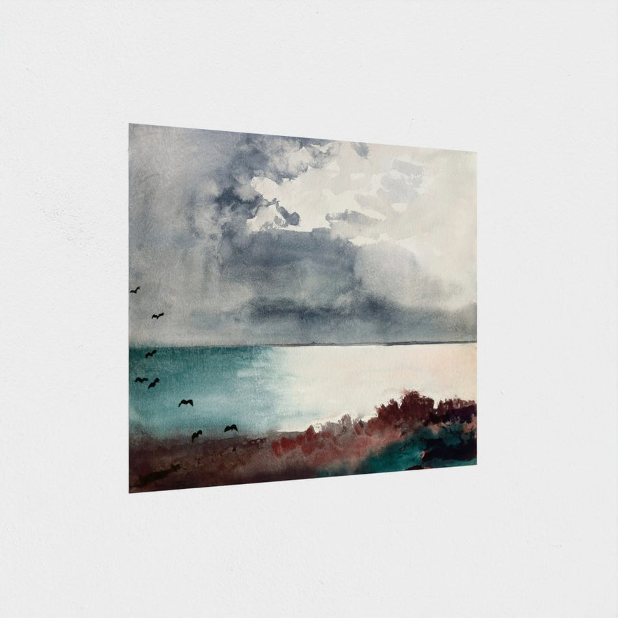 Breaking Storm, Coast of Maine — unframed, at an angle
