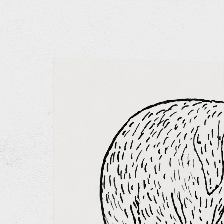 Elephant — unframed, corner detail
