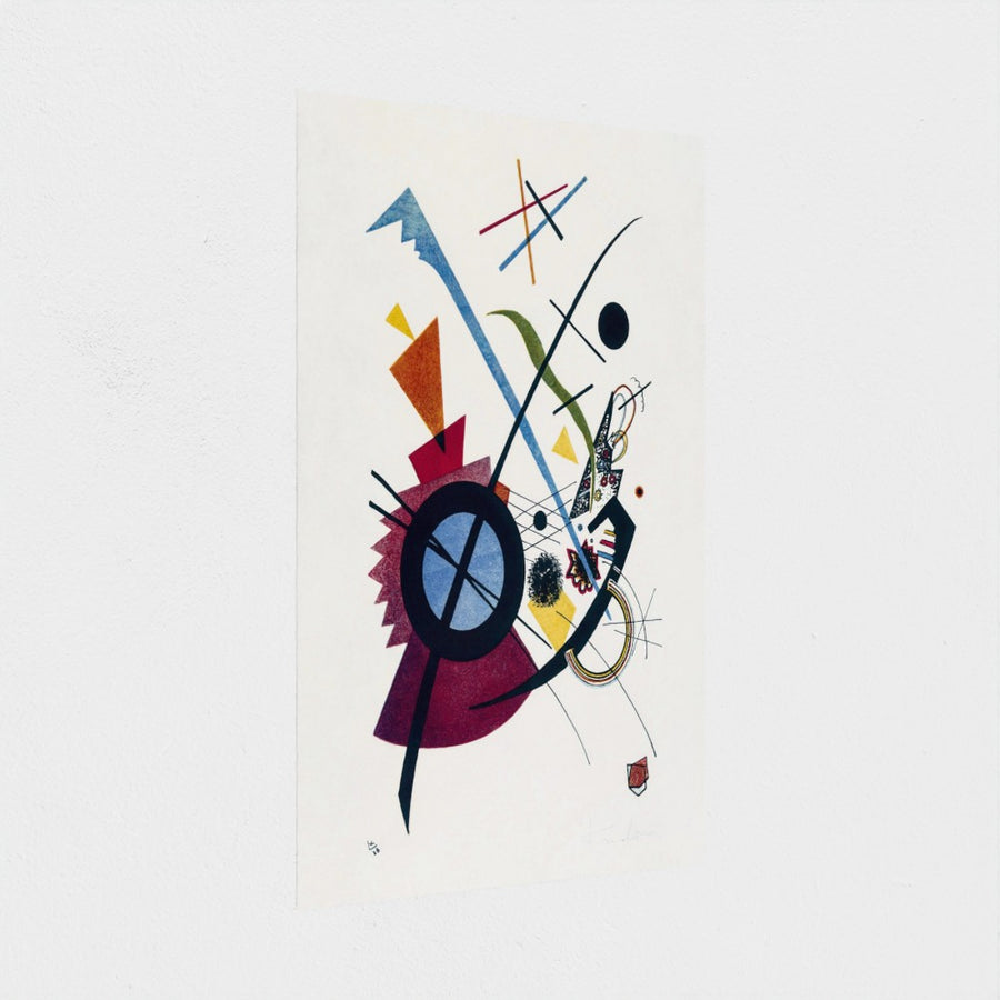 Violet lithograph — unframed, at an angle