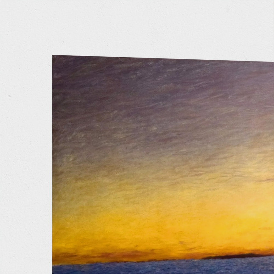 Morning Mood by the Sea — unframed, corner detail