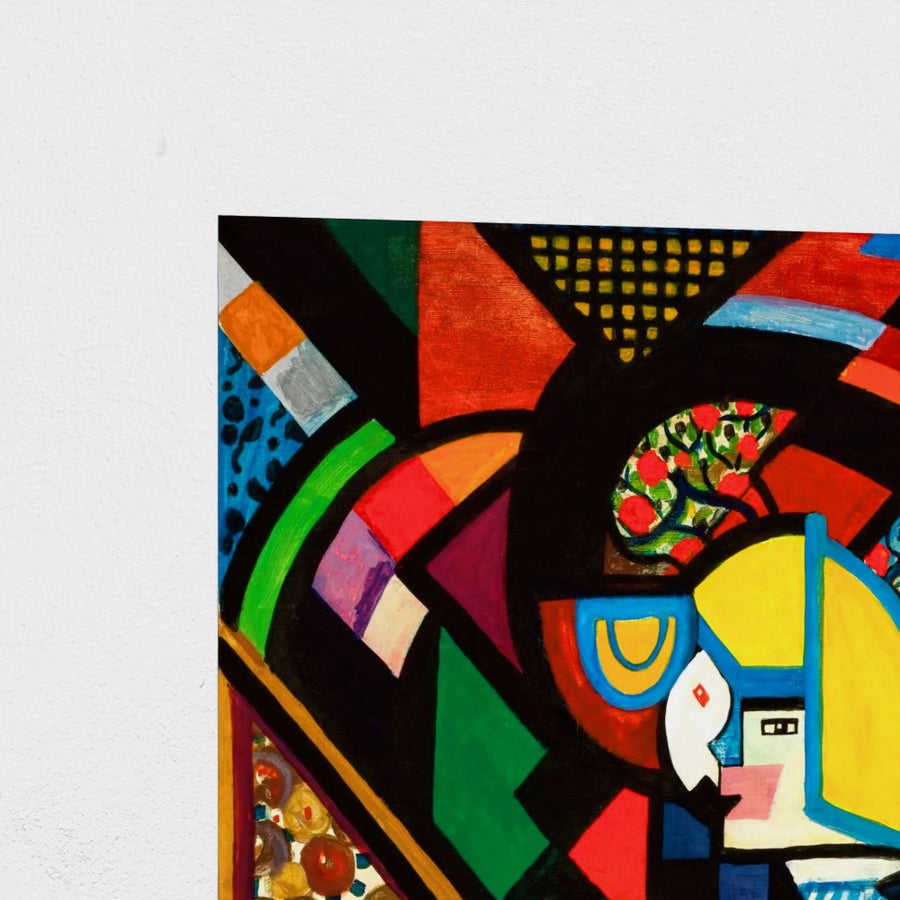 Daughter in a Rocker — unframed, corner detail