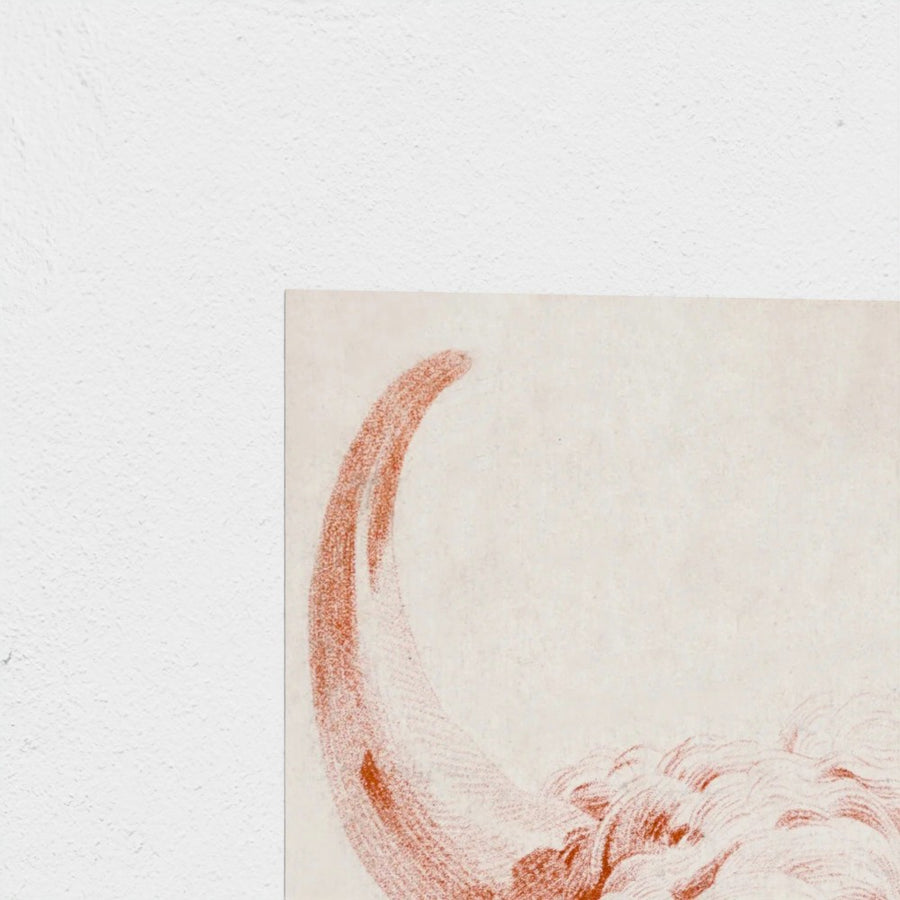 Head of a Cow — unframed, corner detail