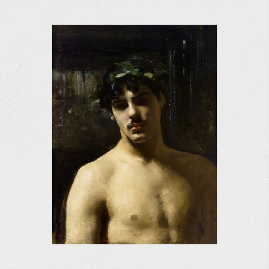 Man Wearing Laurels — unframed, front