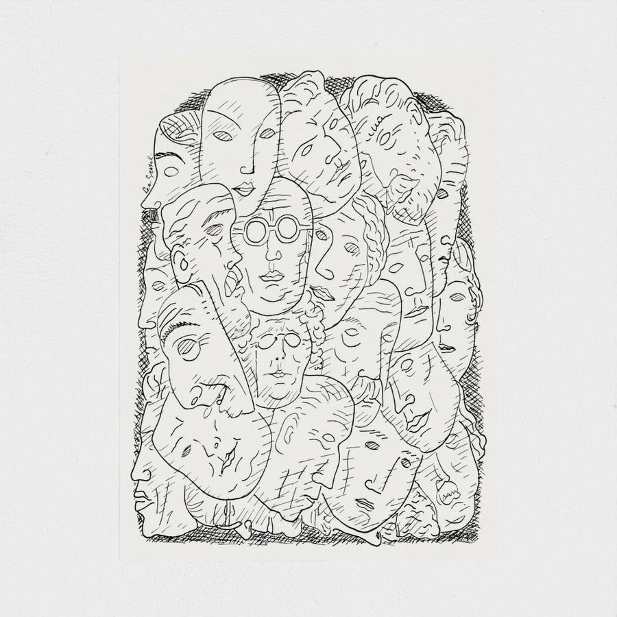 Maskers — unframed, front