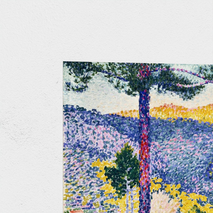 Valley with Fir; Shade on the Mountain — unframed, corner detail