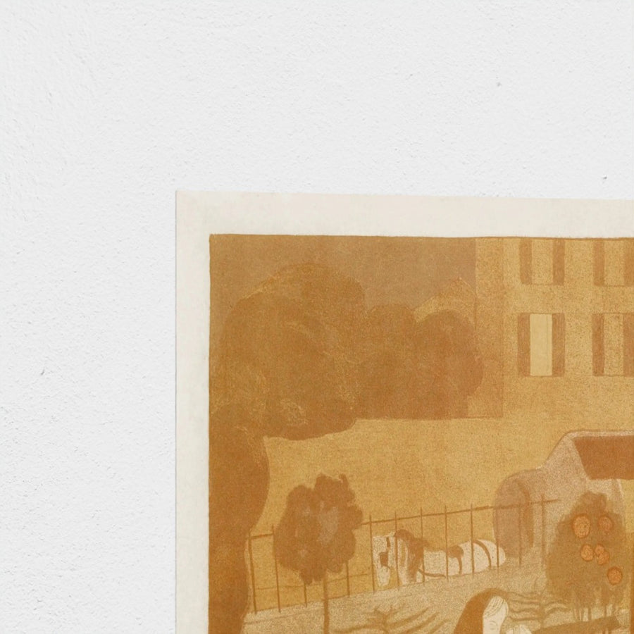 The Visitation at the Villa Montrouge — unframed, corner detail