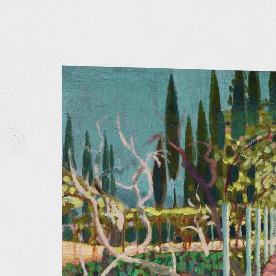 Annunciation — unframed, corner detail